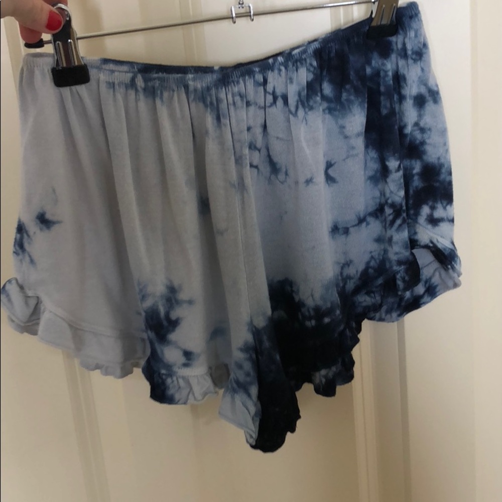 Brandy Melville Blue Tie Dye Shorts